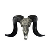 RAM Skull Gray Dragon Carved