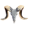 RAM Skull Gray Viking Carved