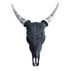 COW Skull Black Mandala Carved
